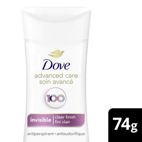 Dove Advanced Care Invisible Clear Finish Antiperspirant Stick, 74 g