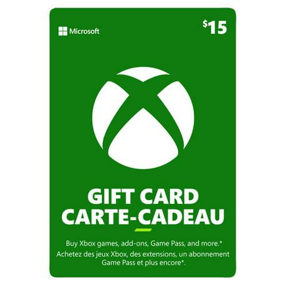 Carte-cadeau Xbox Live de 15 $ CAD [Télécharger]