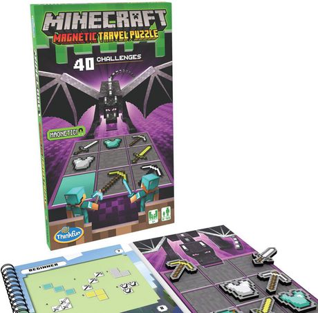 Ravensburger - Minecraft Magnetic Travel Puzzle Game Multi