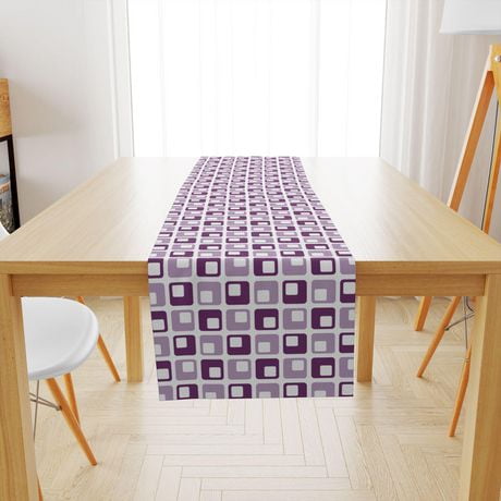 Fabstyles Squares Wide Cotton Table Runner 16x54 Black | Walmart Canada