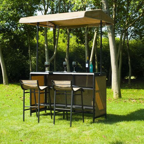 Outsunny 3 Piece Outdoor bar | Walmart Canada