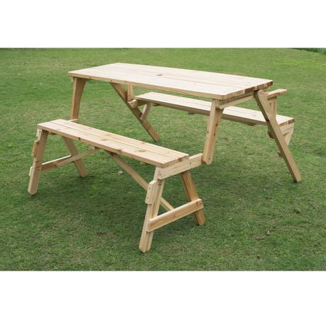 Outsunny 2 in 1 Outdoor Picnic Table - Walmart.ca