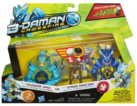 B-Daman Crossfire Thunder Jaku vs. Strike Dracyan 2-Pack - Walmart.ca