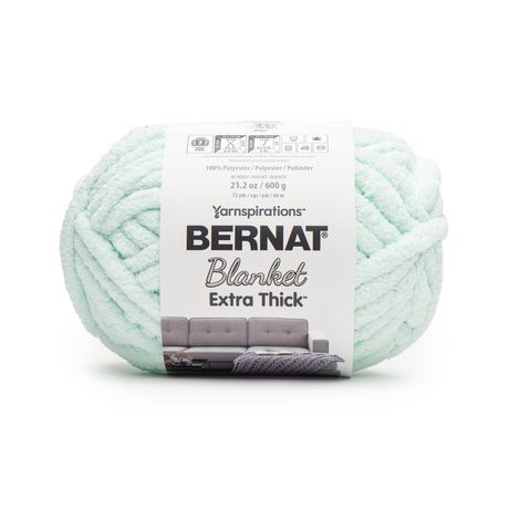 Bernat Blanket Extra Blanket Yarn, Jumbo Gauge #7, 2-Pack Vapor