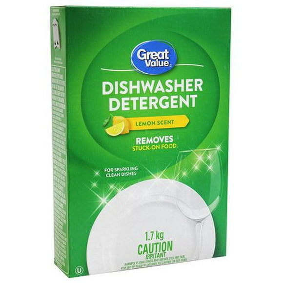 Great Value Lemon Scent Dishwasher Detergent, 1.7 kg, Lemon Scent