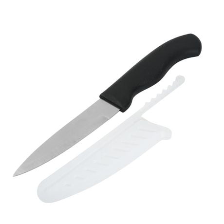 Couteau d'office de 3,5 po en acier inoxydable de Mainstays avec poignée à prise souple Couteau d'office de 3,5 po de Mainstays