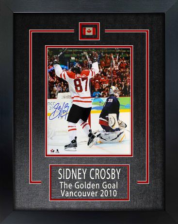Sidney Crosby Signed Jersey Framed Game Model Team Canada White 2010  Olympics Deluxe - NHL Auctions