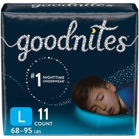 Goodnites Boys' Nighttime Bedwetting Underwear, Jumbo Pack, XS, S/M, L, XL | 15-9 Count