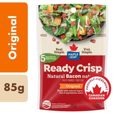 Maple Leaf Ready Crisp Fully Cooked Natural Bacon Bits, 85 g