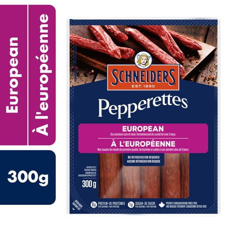 Schneiders Pepperettes Sausage Sticks, European, 300 g