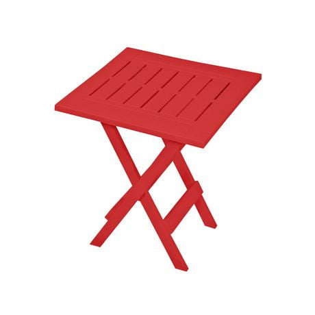 Folding Side Table, Red, Side Table