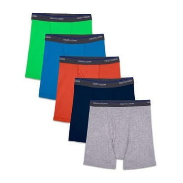 Fruit of the Loom Toddler Boys 5-Pack Boxer Brief, Sizes 2T/3T, 4T/5T