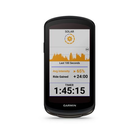 Compteur de vélo solaire Garmin Edge® 1040 avec GPS - Appareil uniquement - Noir