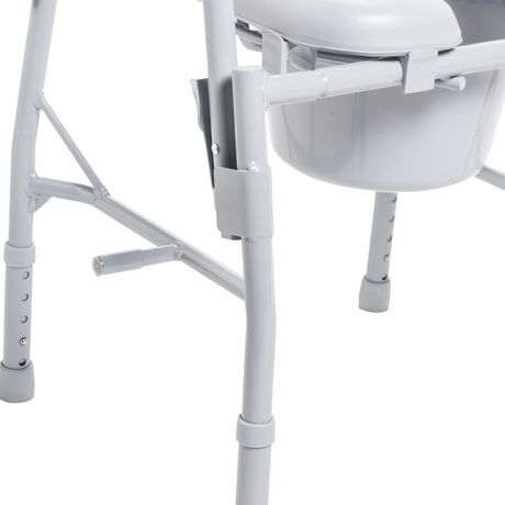 drive medical steel drop arm bedside commode