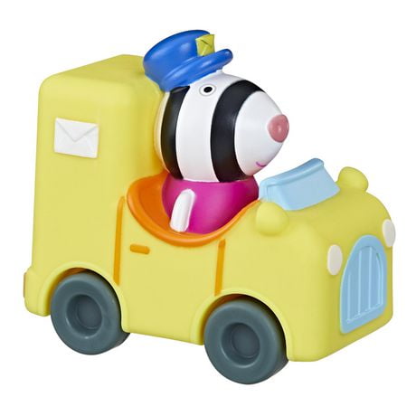 Peppa Pig Little Buggy Vehicle Preschool Toy with Attached Figure Inside (Zoe Zebra in Mail Truck)