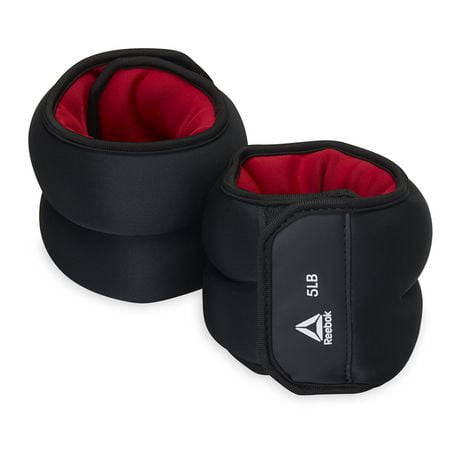 Reebok Delta 10 lb. Ankle and Wrist Weight Set, Includes two 5 lb. Weights, Adjustable Fit