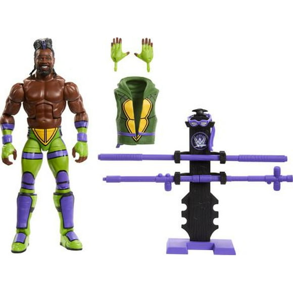 WWE x TMNT Collection Elite Fig. articulée et acc. Xavier Woods