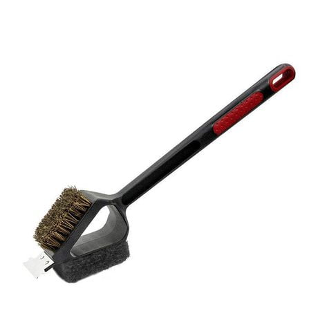 Expert Grill XL 2 sided BBQ Brush, Palmyra bristles for safe cleaning