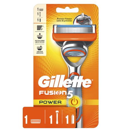 Rasoir Gillette Fusion5 Power pour hommes, manche avec 1 cartouche de rechange manche avec 1 cartouche de rechange