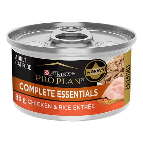 Purina Pro Plan Complete Essentials Chicken & Rice Entrée in Gravy, Wet Cat Food 85 g