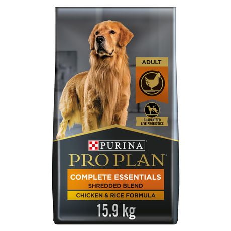 Purina Pro Plan Complete Essentials Shredded Blend Chicken & Rice Formula, Dry Dog Food