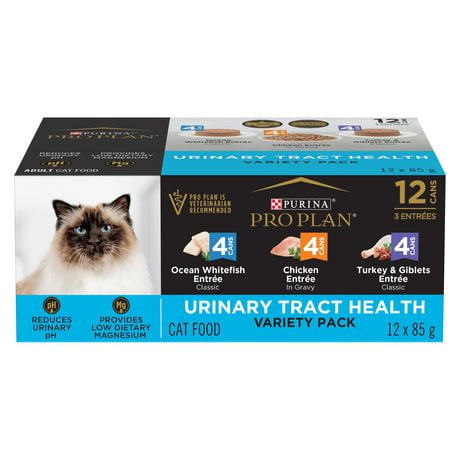 Purina Pro Plan Specialized Urinary Tract Health Variety Pack Ocean Whitefish, Chicken, Turkey, Wet Cat Food 12 x 85 g