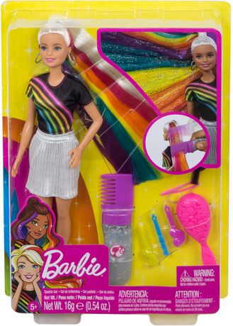 barbie rainbow sparkle hair doll