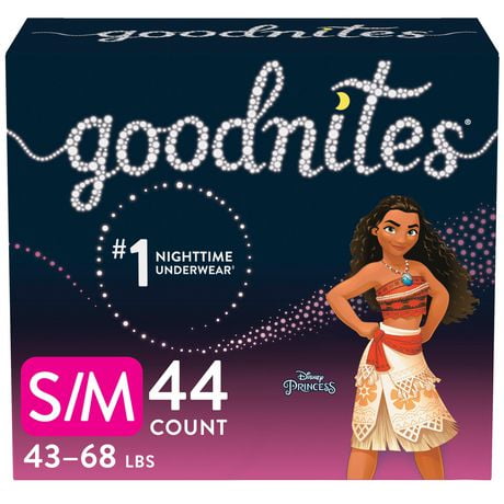 Goodnites Bedtime Bedwetting Underwear, Giga Pack, XS, S/M, L, XL | 44-28 Count