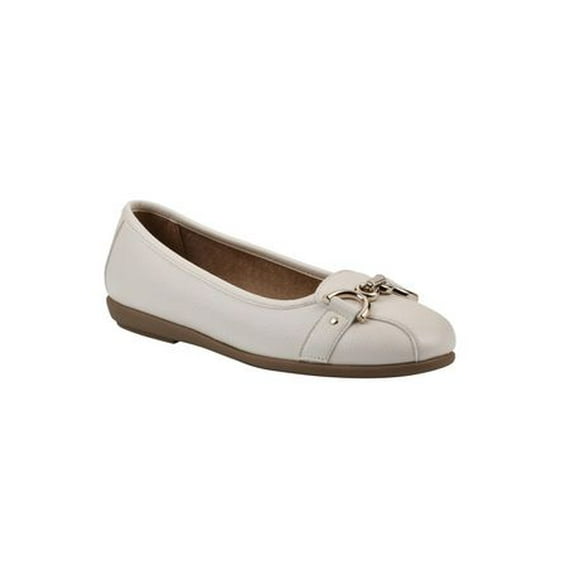 AEROSOLES AS 22BIGBENM25 OFFWHITE, ORNAMENT COMFORT BALLET FLAT
