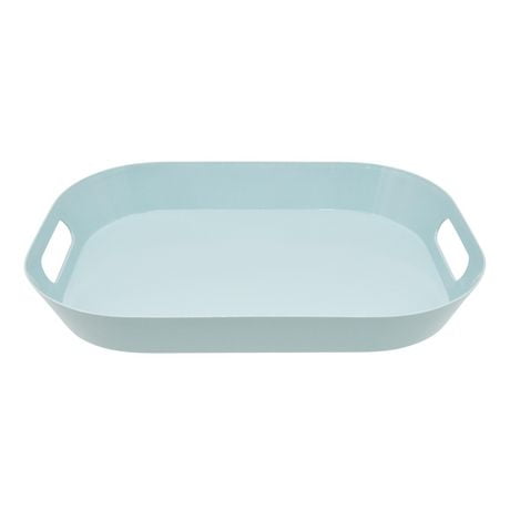 Mainstays Plastic Serving Tray, 15.8 inch x 11.9 inch x 2.2 inch, 1 Piece, Colors may vary