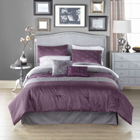 hometrends Comforter Set - Embroidered Leaf | Walmart Canada