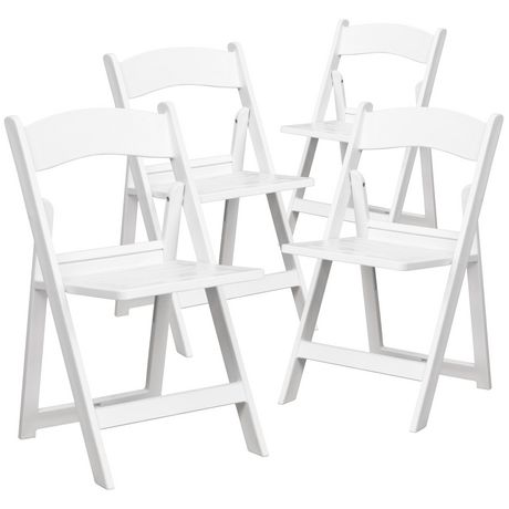 4 Pk HERCULES Series 1000 Lb Capacity White Resin Folding Chair With   6000204506249 