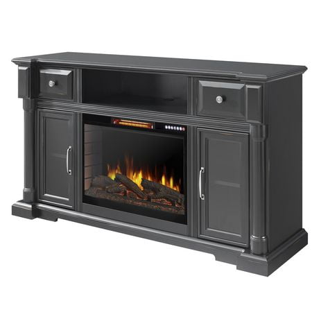 UPC 872076040712 product image for Muskoka Vermont 60 Inch Solid Wood And Veneer Media Electric Fireplace With Blue | upcitemdb.com