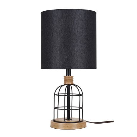 hometrends Accent Lamp, 16", faux wood accent