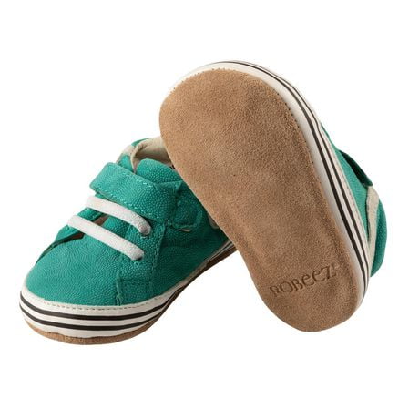 Robeez Bebe Nourrisson Enfant En Bas Age Garcon Premiers Pas Chaussures Adam En Cuir Vert Walmart Canada