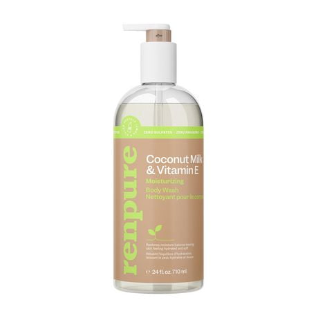 Renpure Coconut Milk & Vitamin E Moisturizing Body Wash, 710 mL