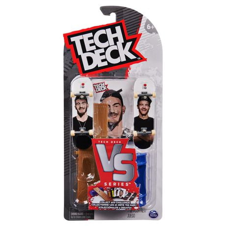 Tech Deck, Plan B Skateboards Versus Series, Collectible Fingerboard 2-Pack and Obstacle Set, Kids Toy for Ages 6 and up