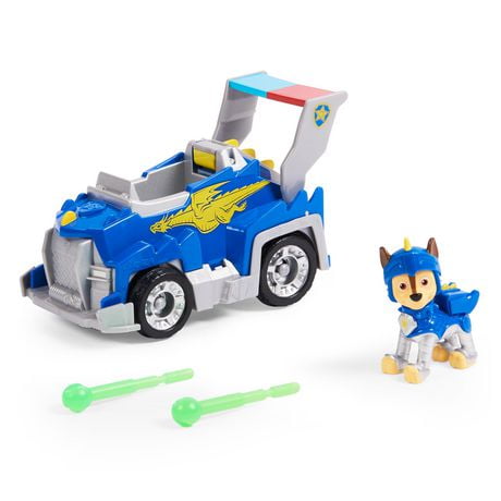 PAW Patrol, Rescue Knights Chase Transforming Toy Car with Collectible Action Figure, Kids Toys for Ages 3 and up, PAW Patrol, Action Figure