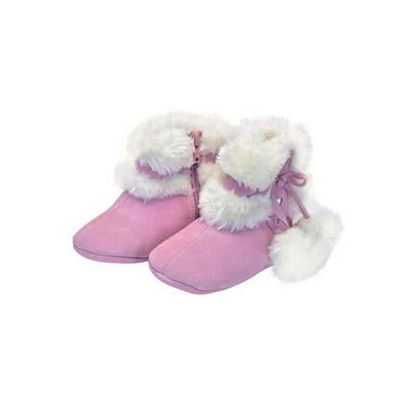 MoccasinZ Botte Pom Pom Rose