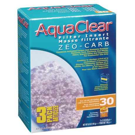 Zeo-Carb pour AquaClear 30/150, 195 g (6,9 oz), paquet de 3