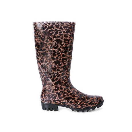 Time and Tru Women's Leopard Rain Boots | Walmart Canada