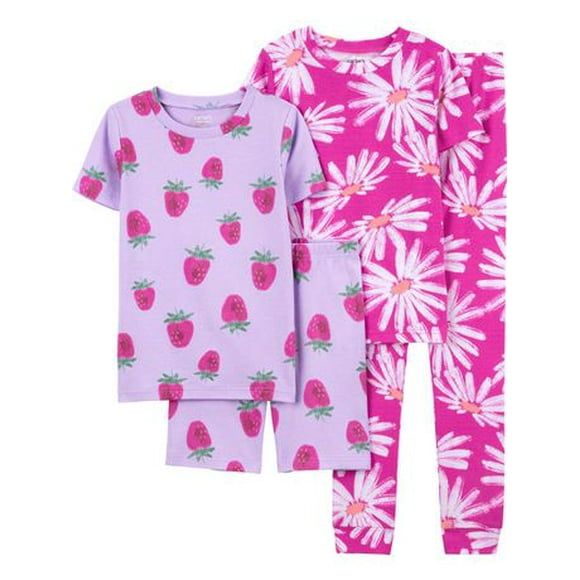 Pyjama 4 pièces Carter's Child of Mine - Berry Floral NB-24M