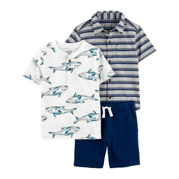 Carter's Child of Mine IB 3pc Outfit Set - Blue Shark, 2T-5T
