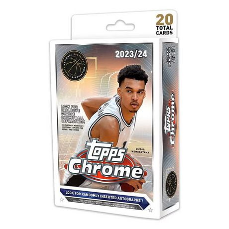 2023-24 Topps Chrome Basketball Trading Cards Hanger Box