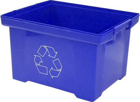 Recycling Bin Box, Blue, 35L | Walmart Canada