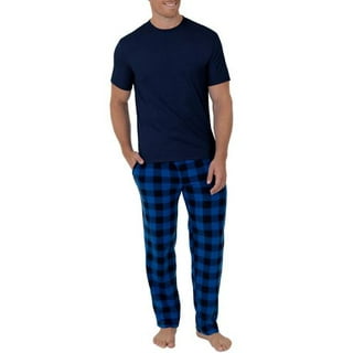 Mens Plain Traditional Button Woven Pyjamas Set Sleeping Nightwear