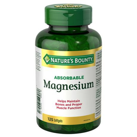 Nature’s Bounty Absorbable Magnesium, 125 Softgels