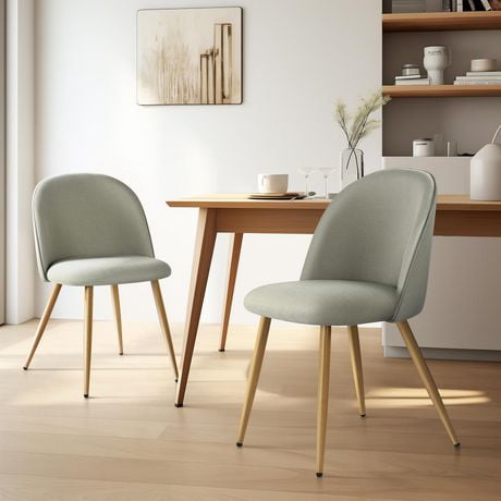 Homycasa – ensemble de 2 chaises de salle à manger, chaises d'appoint rembourrées à dossier mi-rond, pour cuisine, salle à manger, bistro