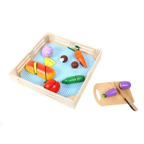 Tooky Toy Fun and Educational Wooden Cutting Vegetables Set