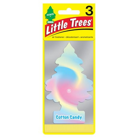Assainisseurs d'air LITTLE TREES Cotton Candy 3-Pack Paq. de 3